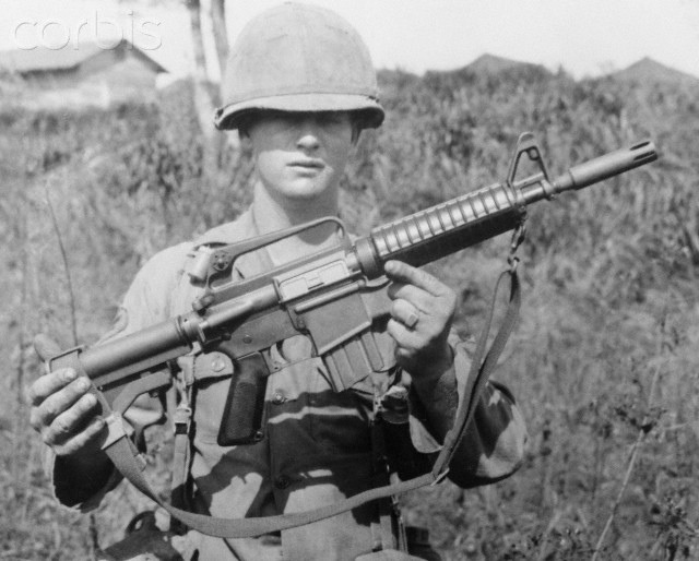 Corbis: Vietnam Soldier with M16