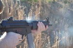 The H&K MP5 chambered in .40 S&W is accurate, controllable, has almost no recoil, and would be superb for home defense.