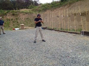 Robert Vogel instructing on the range
