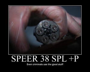 Contrary to popular belief, some bad guys do in fact know about +P hollowpoint rounds. And use them.