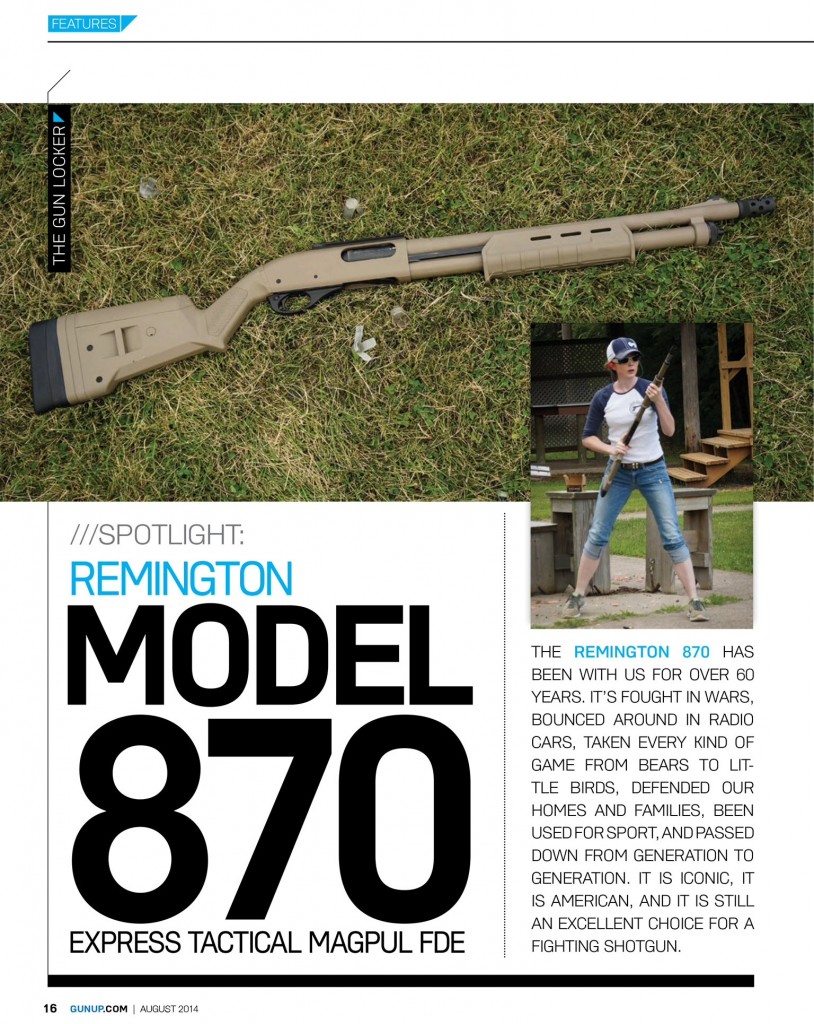 remington 870 gunup the magazine