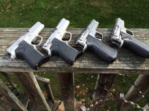 The 6946, 6906, and two 5906 pistols.