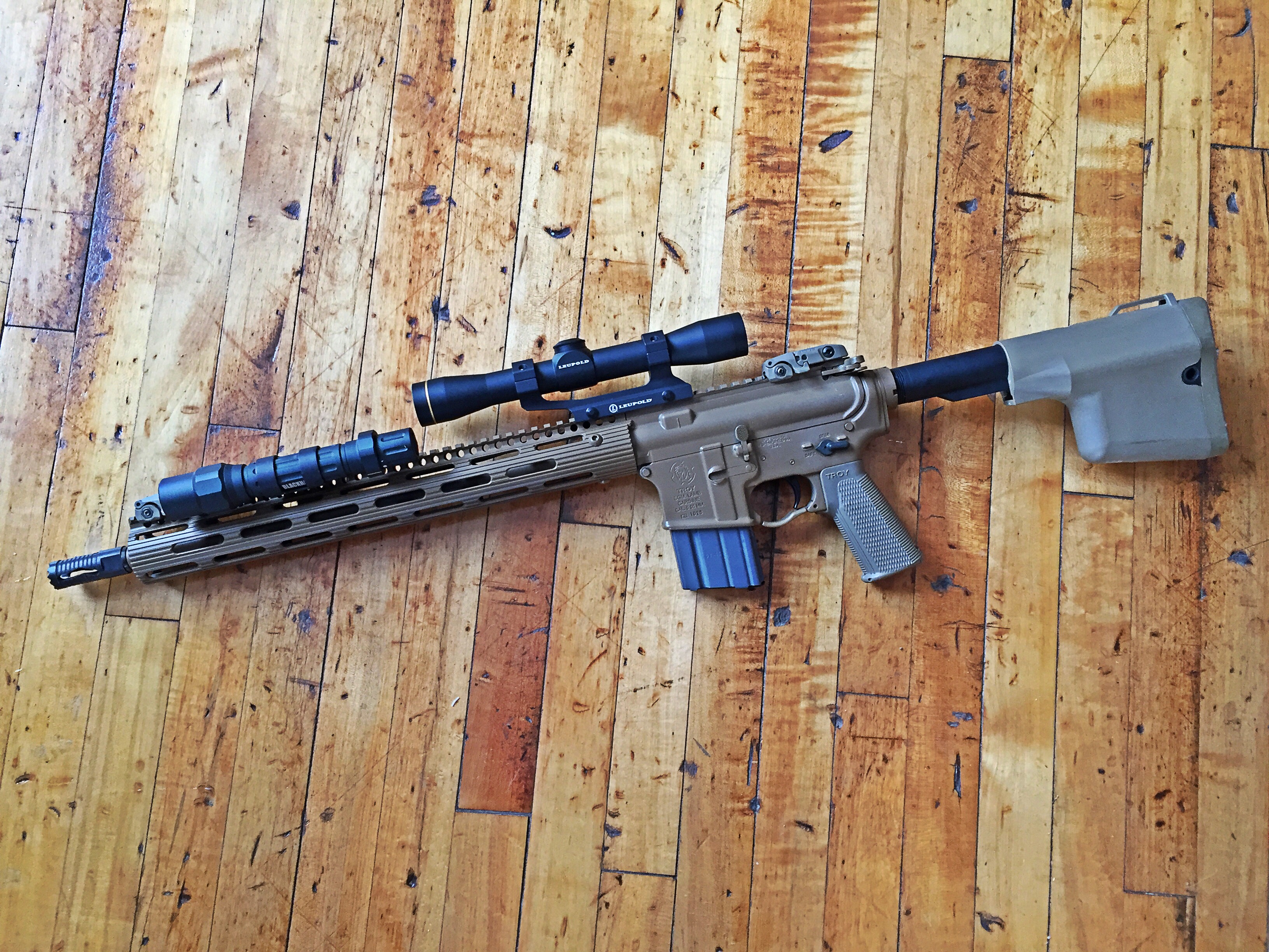 Ar 15 Rifle With Bipod And Scope Stock Photo Image Of Firearms Target 114591466