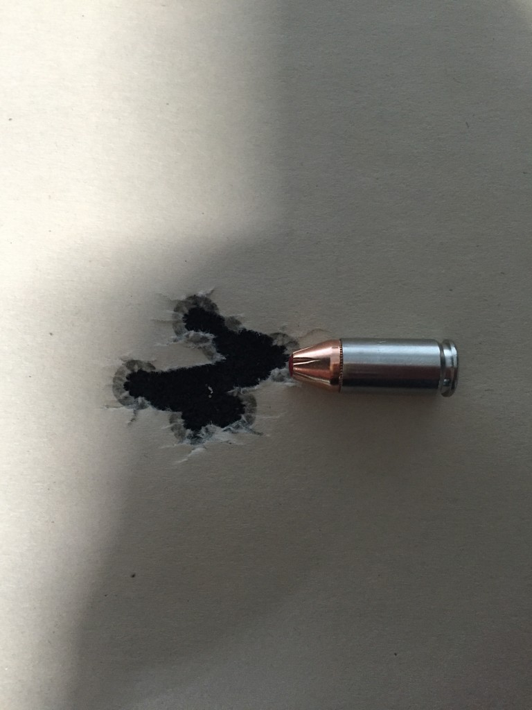 Rock Ultra FS 9mm six shot group Critical Defense